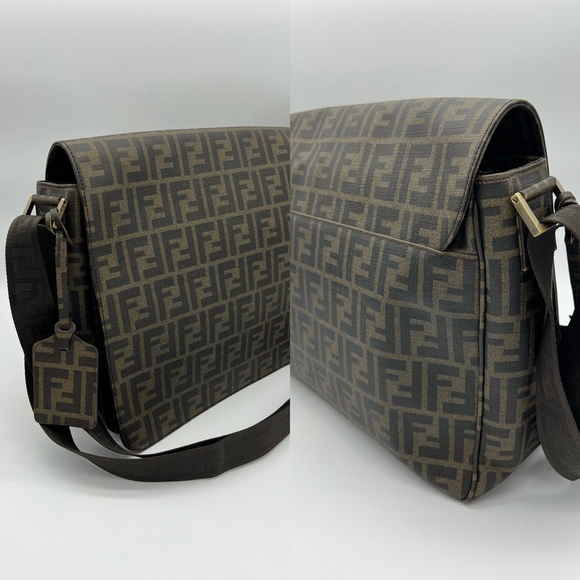 Authentic Fendi Zucca coated canvas messenger bag - Picture 8 of 17